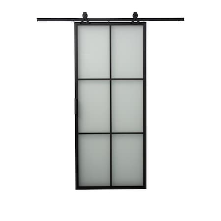 Renin Renin 36 in. x 84 in. Tribeca 6-Lite Barn Door Kit BD073A14BA1TGE36084